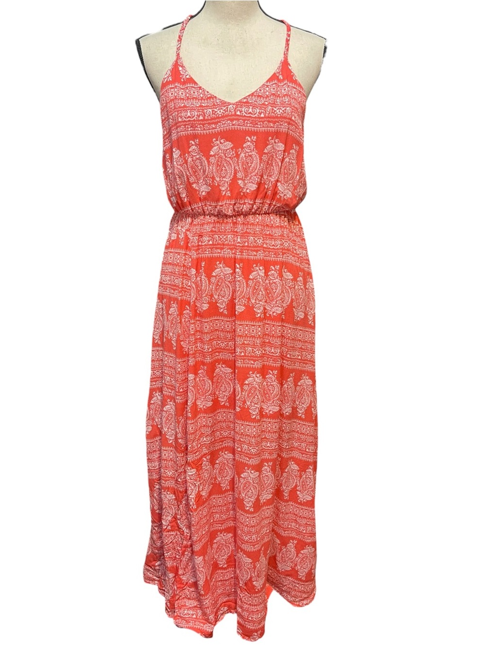 My Story Boutique Paisley Print Lightweight Flowy Maxi Country Western Dress M‎
